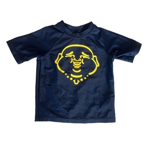 TRUE Religion Blue & YELLOW SWIM Performance  TOP SIZE 18 MOS - Picture 1 of 3
